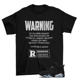 Reserved Shirt Black To Match Jordan 6 Retro Metallic Silver Dx2836-001